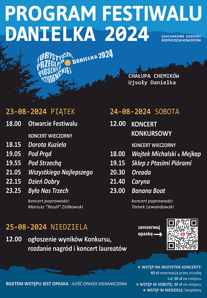 Plakat godzinowy Festiwalu Danielka 2024